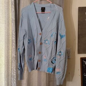 Disney Princess Cinderella Light Blue Cardigan Sweater with Embroidery